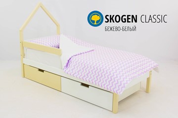 Кровать-домик детская мини Skogen бежево-белый в Белгороде