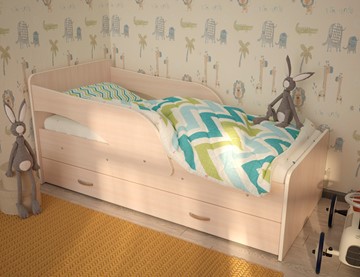 Кровать с бортиками Максимка, цвет Млечный дуб в Белгороде