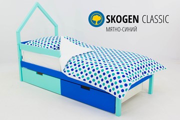 Детская кровать-домик мини Skogen мятно-синий в Белгороде