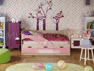 Кровать в детскую Дельфин-1, Розовый глянец 80х160 в Белгороде