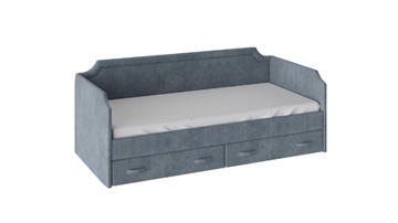 Кровать подростковая Кантри Тип 1, ТД-308.12.02 (Замша синяя) в Старом Осколе