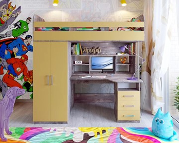 Детская кровать-шкаф Аракс, каркас Бетон, фасад Зира в Белгороде