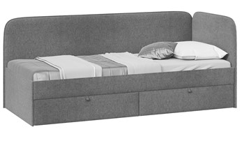 Кровать подростковая ТриЯ Молли тип 1 (90), Микровелюр Scandi Graphite 22 в Старом Осколе