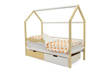 Кровать-домик детская Svogen бежево-белый в Старом Осколе
