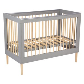 Кровать для новорожденных POLINI Kids Simple 360 Серый / Натуральный в Белгороде