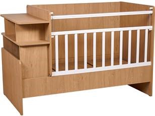 Кроватка-трансформер детская POLINI Polini kids Ameli 1150, белый-натуральный, серия Ameli в Старом Осколе