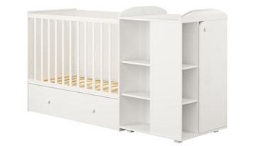 Детская кровать-шкаф с комодом POLINI Kids Ameli 800 Белый, серия AMELI в Старом Осколе