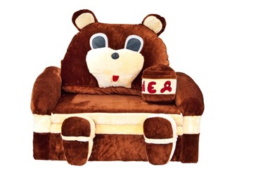 Диван детский Медведь с подушкой, ширина 120 см в Белгороде