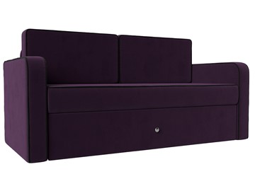 Детский диван-трансформер Смарт, Фиолетовый\Черный (Велюр) в Старом Осколе