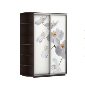 Шкаф Экспресс 1500x600x2200, со стеллажом, Орхидея белая/венге в Белгороде