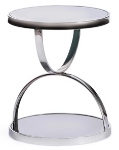 Стеклянный столик GROTTO (mod. 9157) металл/дымчатое стекло, 42х42х50, хром в Старом Осколе