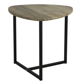 Круглый столик Мебелик BeautyStyle-11 (дуб крымский состаренный/черный) в Старом Осколе
