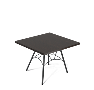 Квадратный столик SHT-S100 / SHT-TT 60/60 ЛДСП (венге луизиана/черный муар) в Старом Осколе