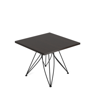Квадратный столик SHT-S113 / SHT-TT 60/60 ЛДСП (венге луизиана/черный муар) в Старом Осколе