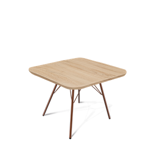 Квадратный столик SHT-S37 / SHT-TT 60/60 ЛДСП (дуб сонома/медный металлик) в Старом Осколе