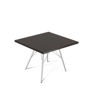Квадратный столик SHT-S37 / SHT-TT 60/60 ЛДСП (венге луизиана/хром лак) в Старом Осколе