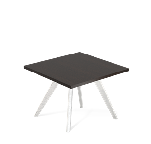 Журнальный столик SHT-S39 / SHT-TT 60/60 ЛДСП (венге луизиана/белый/патина серебро) в Старом Осколе