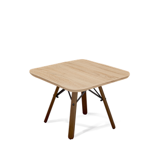 Квадратный столик SHT-S70 / SHT-TT 60/60 ЛДСП (дуб сонома/темный орех/черный муар) в Старом Осколе