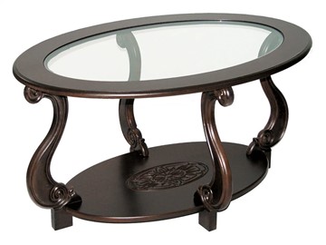 Стеклянный столик Овация-С, темно-коричневый в Белгороде