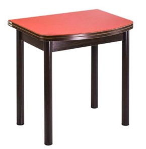 Раздвижной стол СПГ-01 СТ1, венге ЛДСП/стекло оранжевое/38 прямые трубки крашеные коричневый в Старом Осколе