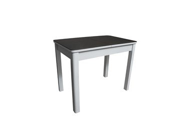 Кухонный стол раскладной Айсберг-2СТ белое/черное/прямые массив в Старом Осколе