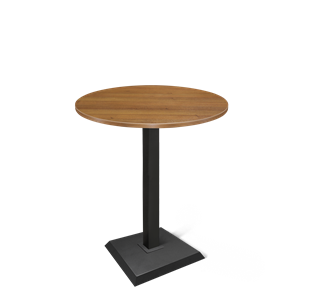 Круглый кухонный стол SHT-TU5-BS2/H110 / SHT-TT 80 ЛДСП (орех/черный) в Старом Осколе