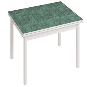 Кухонный обеденный стол СТ22, Белый/Зеленый мрамор в Старом Осколе