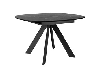 Керамический обеденный стол DikLine BK100 Керамика Черный мрамор/подстолье черное/опоры черные в Белгороде