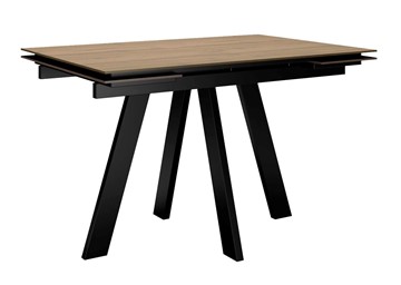 Кухонный стол раскладной DikLine DM120 Дуб галифакс / опоры черные в Старом Осколе