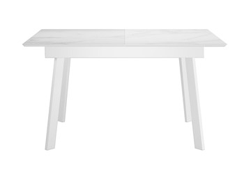 Керамический обеденный стол DikLine SKH125 Керамика Белый мрамор/подстолье белое/опоры белые (2 уп.) в Старом Осколе