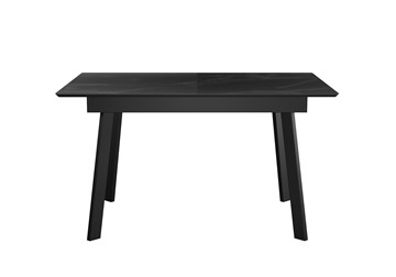 Керамический кухонный стол DikLine SKH125 Керамика Черный мрамор/подстолье черное/опоры черные (2 уп.) в Белгороде
