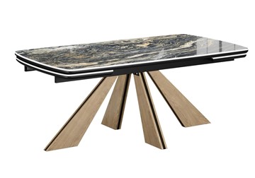 Керамический обеденный стол DikLine SKP180 Керамика Amadeus/подстолье черное/опоры дуб монтана (2 уп.) в Белгороде