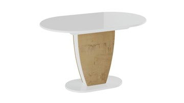 Кухонный овальный стол Монреаль тип 1 (Белый глянец/Бунратти) в Старом Осколе