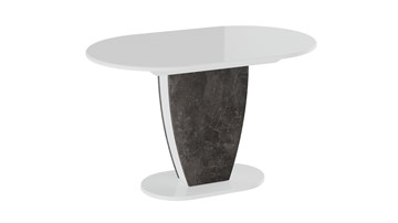 Кухонный овальный стол Монреаль тип 1 (Белый глянец/Моод темный) в Белгороде