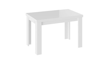 Маленький обеденный стол Норман тип 1, цвет Белый/Стекло белый глянец в Белгороде