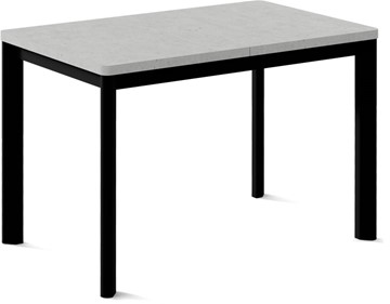 Обеденный раздвижной стол Токио-2L (ноги металлические черные, светлый цемент) в Белгороде