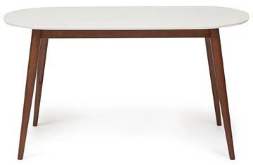 Кухонный обеденный стол MAX (Макс) бук/мдф 140х80х75 Белый/Коричневый арт.10465 в Белгороде