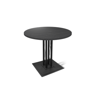 Кухонный обеденный стол SHT-TU6-BS1 / SHT-TT 80 ЛДСП (камень пьетра гриджио черный/черный) в Старом Осколе