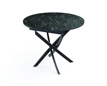 Обеденный стол 55.04 Адажио, мрамор черный/черный/металл черный в Белгороде