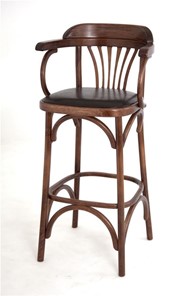 Барный стул 750 мягкий (средний тон, экокожа коричневая) в Белгороде
