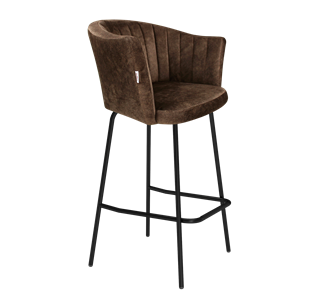 Барный стул SHT-ST42-1 / SHT-S29P (кофейный трюфель/черный муар) в Старом Осколе