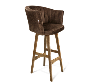 Барный стул SHT-ST42-1 / SHT-S65 (кофейный трюфель/дуб брашированный коричневый) в Белгороде