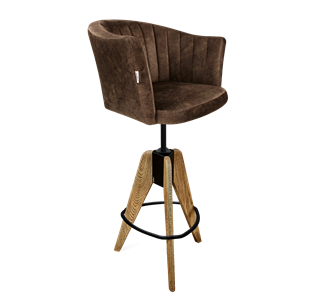 Барный стул SHT-ST42-1 / SHT-S92 (кофейный трюфель/браш.коричневый/черный муар) в Старом Осколе