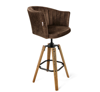 Барный стул SHT-ST42-1 / SHT-S93 (кофейный трюфель/браш.коричневый/черный муар) в Старом Осколе
