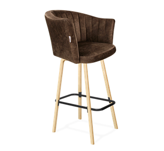 Барный стул SHT-ST42-1 / SHT-S94 (кофейный трюфель/прозрачный лак/черный муар) в Старом Осколе