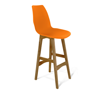 Барный стул SHT-ST29/S65 (оранжевый ral2003/светлый орех) в Белгороде