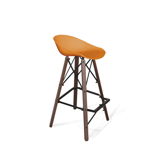 Барный стул SHT-ST19/S80 (оранжевый/темный орех/черный) в Старом Осколе