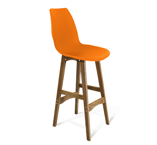 Барный стул SHT-ST29/S65 (оранжевый ral2003/дуб брашированный коричневый) в Белгороде