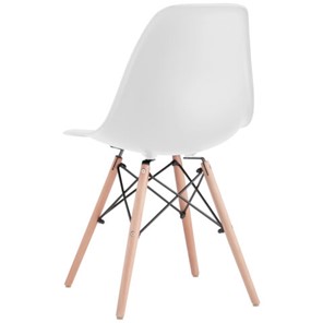 Комплект стульев 4 шт. BRABIX "Eames CF-010", пластик белый, опоры дерево/металл, 532630, 2033A в Старом Осколе