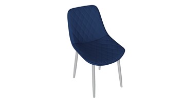 Обеденный стул Oscar (Белый муар/Велюр L005 синий) в Старом Осколе